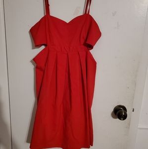 Red party dress